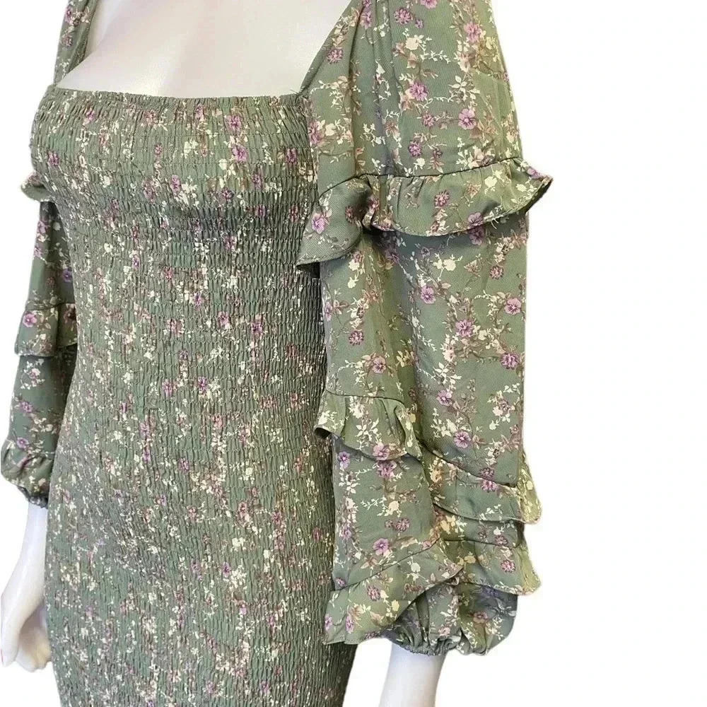 Petal & Pup Leia Dress Olive Size 10 - Picture 8 of 14